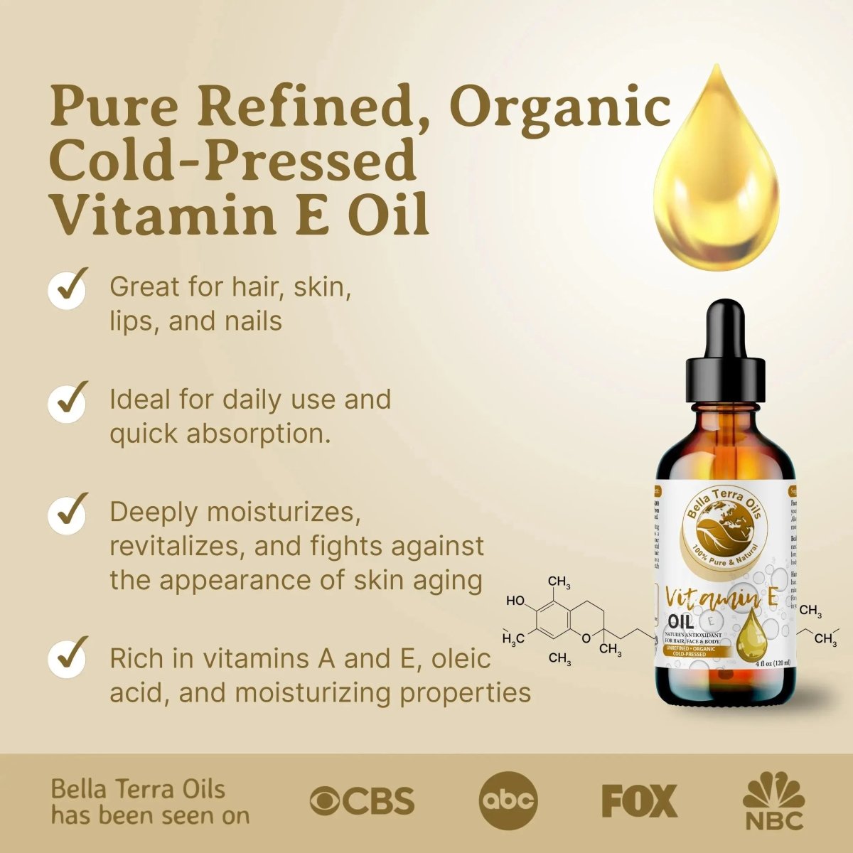 Organic Vitamin E Oil Gallon - 128oz - Bella Terra Oils