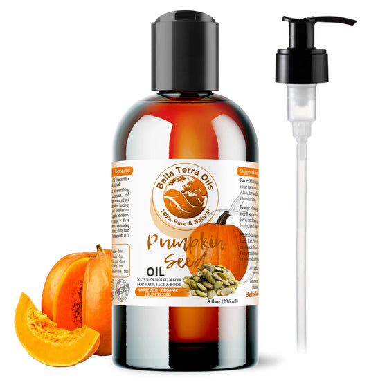 Pumpkin Seed Oil: Cold-Pressed, Natural, Perfect for Skin, Hair, Wellness - Bella Terra Oils