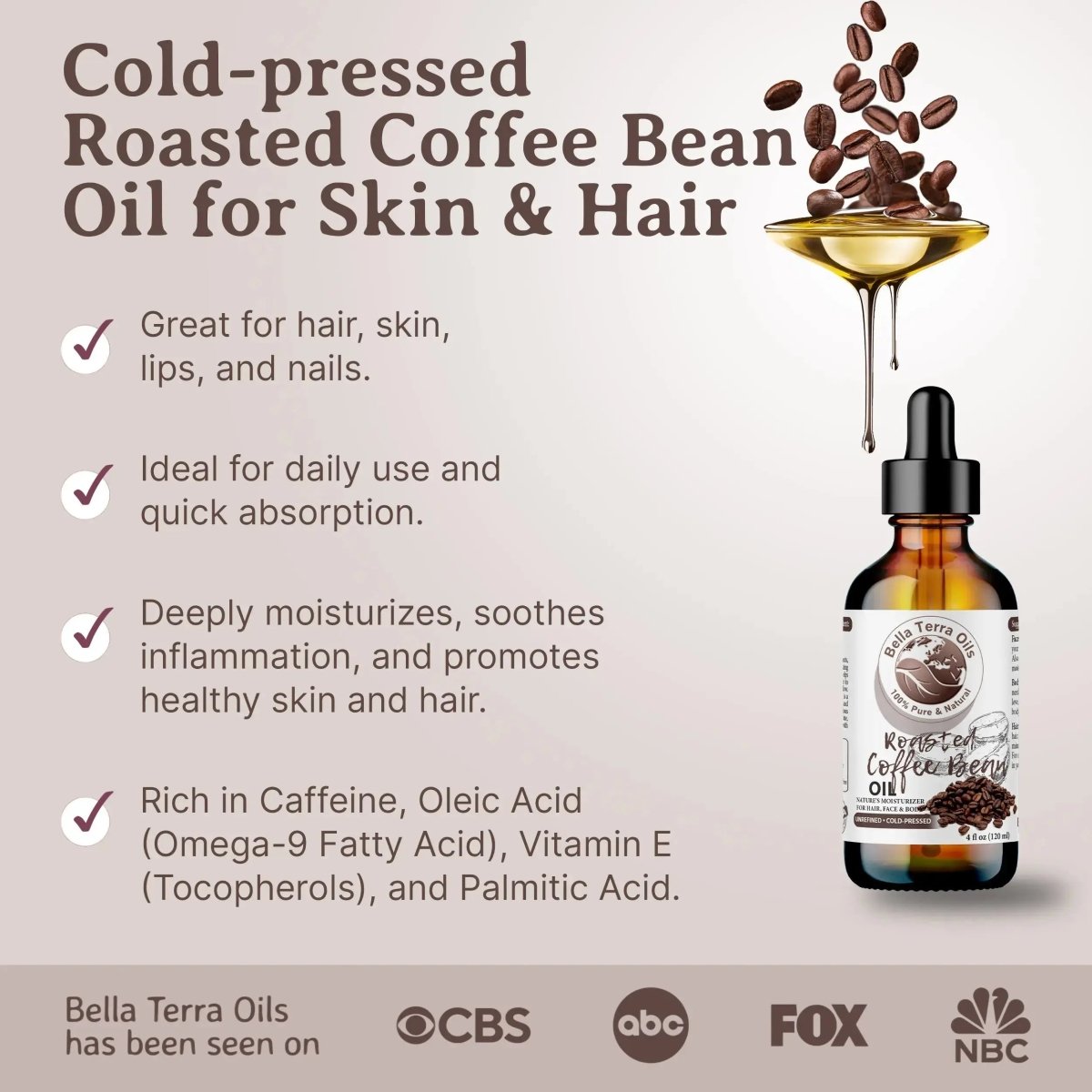 Roasted Coffee Bean Oil Gallon - 128oz - Bella Terra Oils