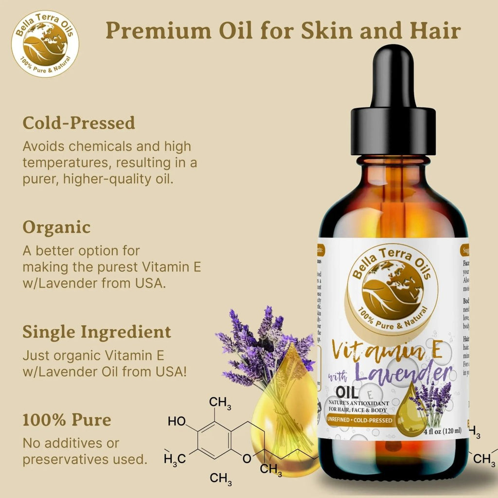 Vitamin E Oil with Lavender Gallon - 128oz - Bella Terra Oils