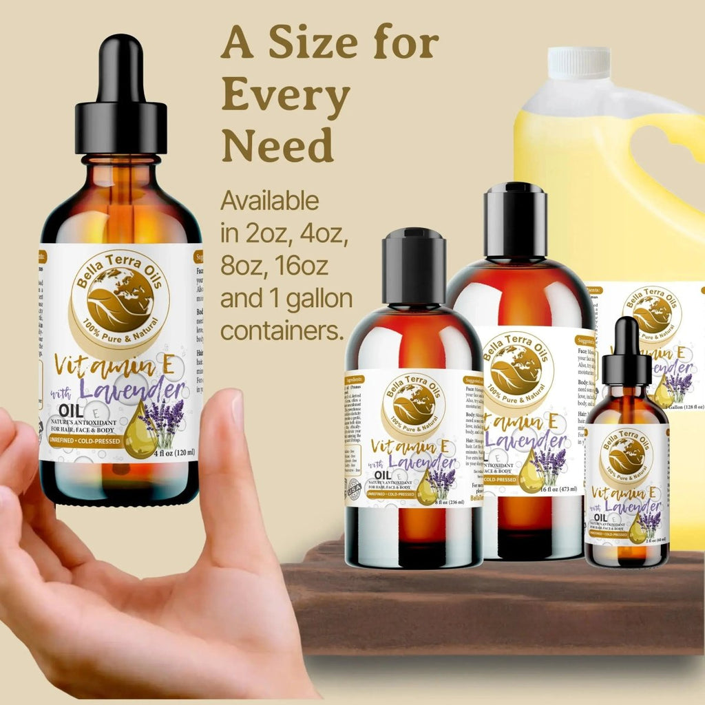 Vitamin E Oil with Lavender Gallon - 128oz - Bella Terra Oils