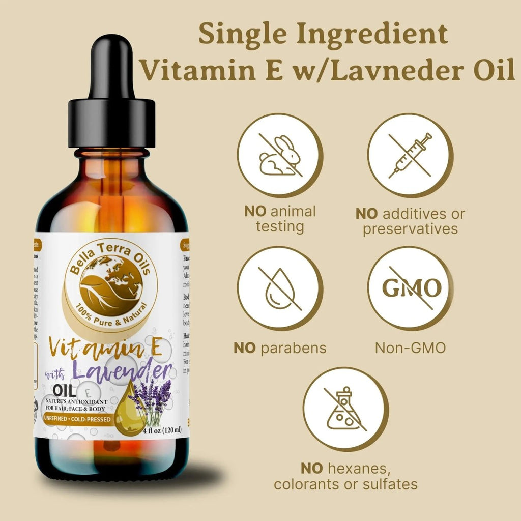 Vitamin E Oil with Lavender Gallon - 128oz - Bella Terra Oils