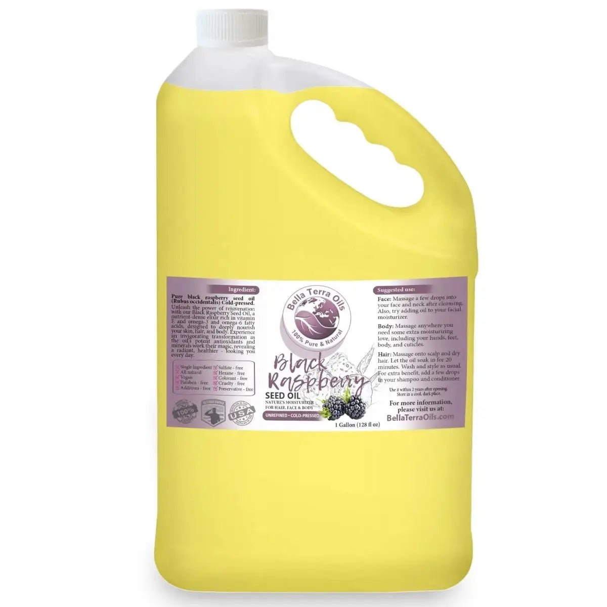Black Raspberry Seed Oil Gallon - 128oz - Bella Terra Oils