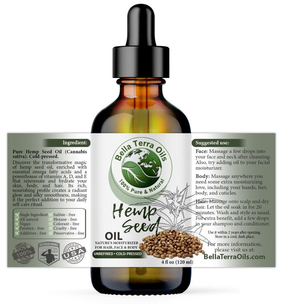 Hemp Seed Oil - Bella Terra Oils