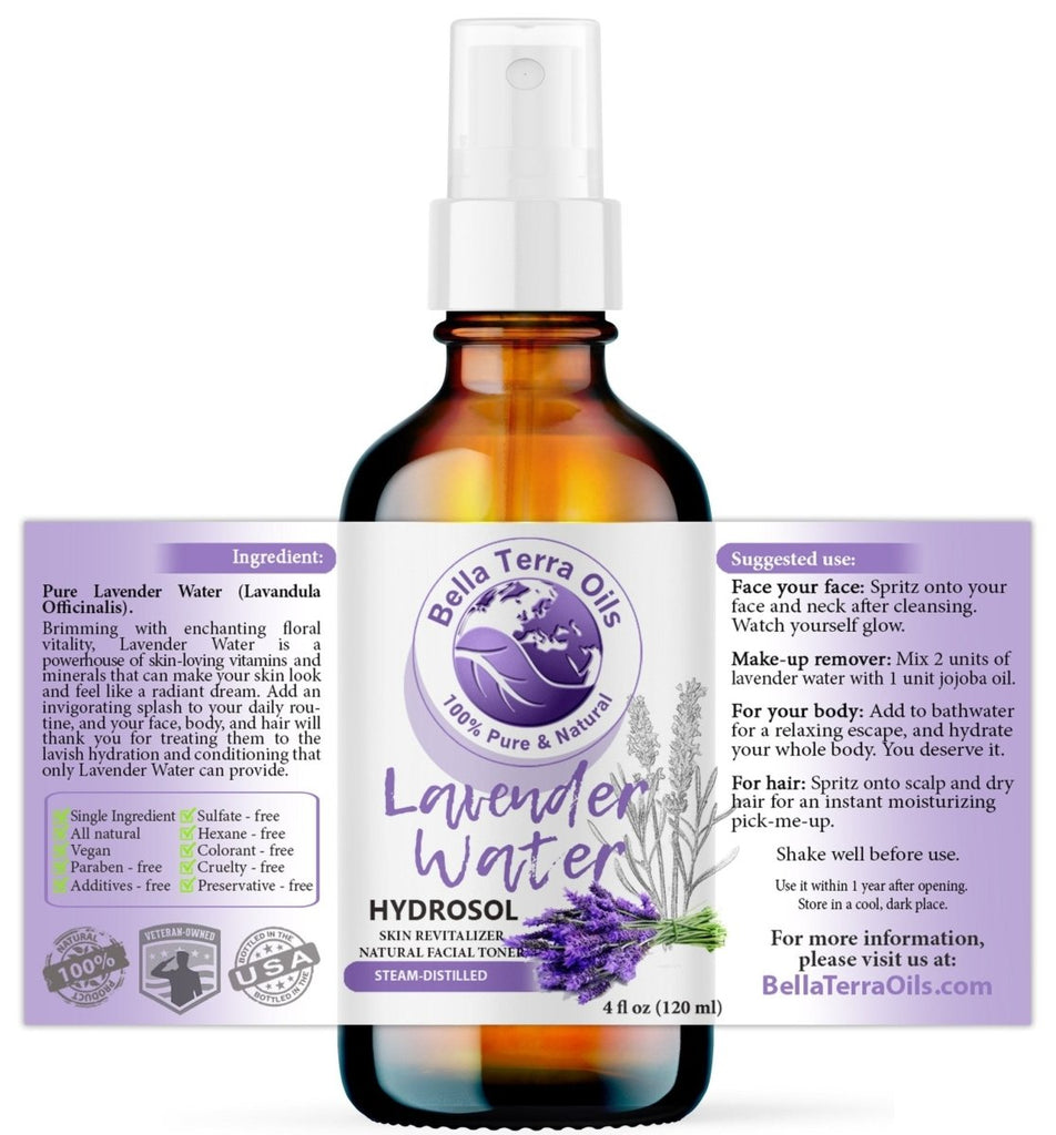 Lavender Water Hydrosol - Bella Terra Oils