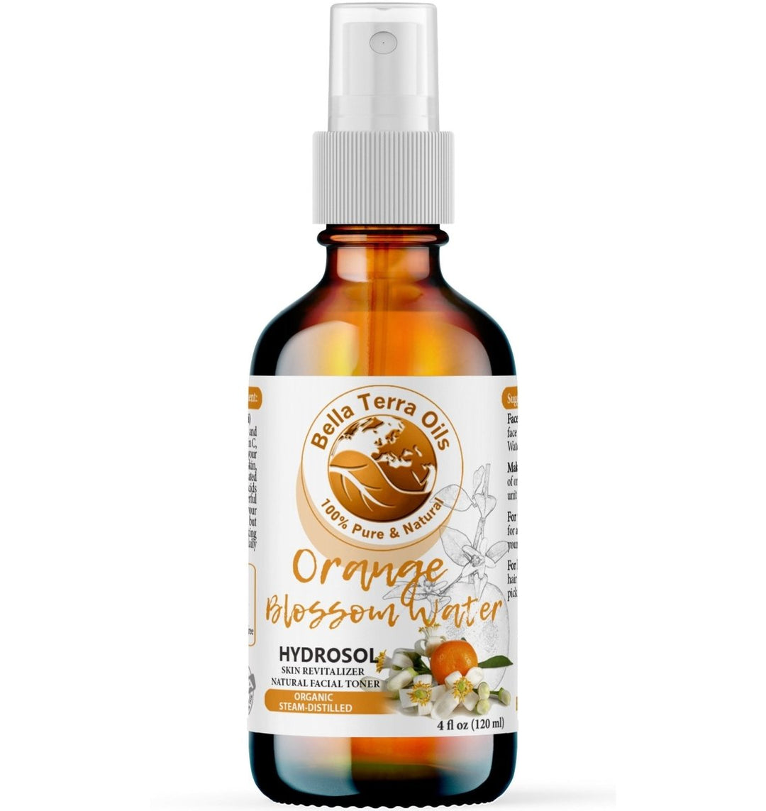 Premium Organic Moroccan Orange Blossom (Neroli) Water | 4oz Imported From  Morocco | Food Grade | Packed With Natural Antioxidants | Perfect for