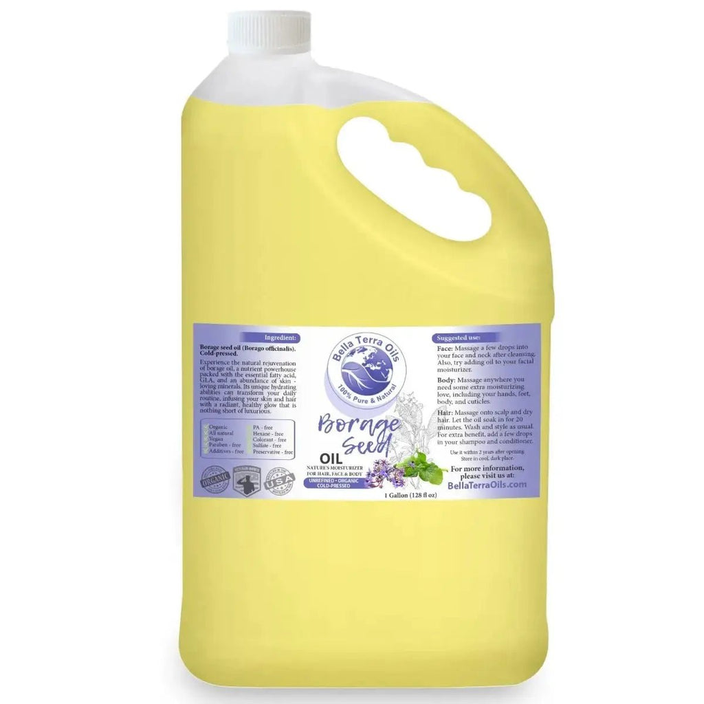 Organic Borage Seed Oil Gallon - 128oz - Bella Terra Oils