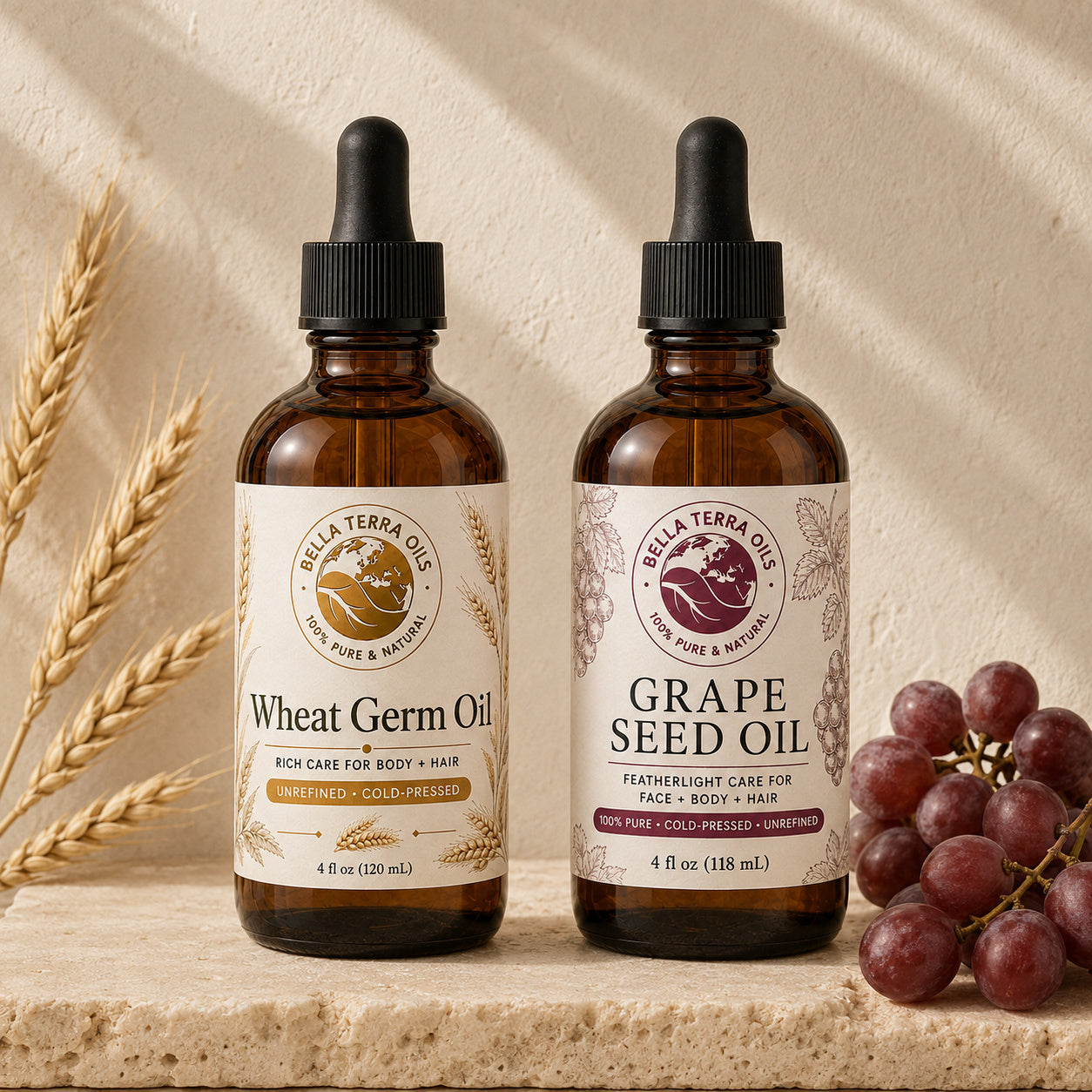 Wheat Germ Oil and Grape Seed duo