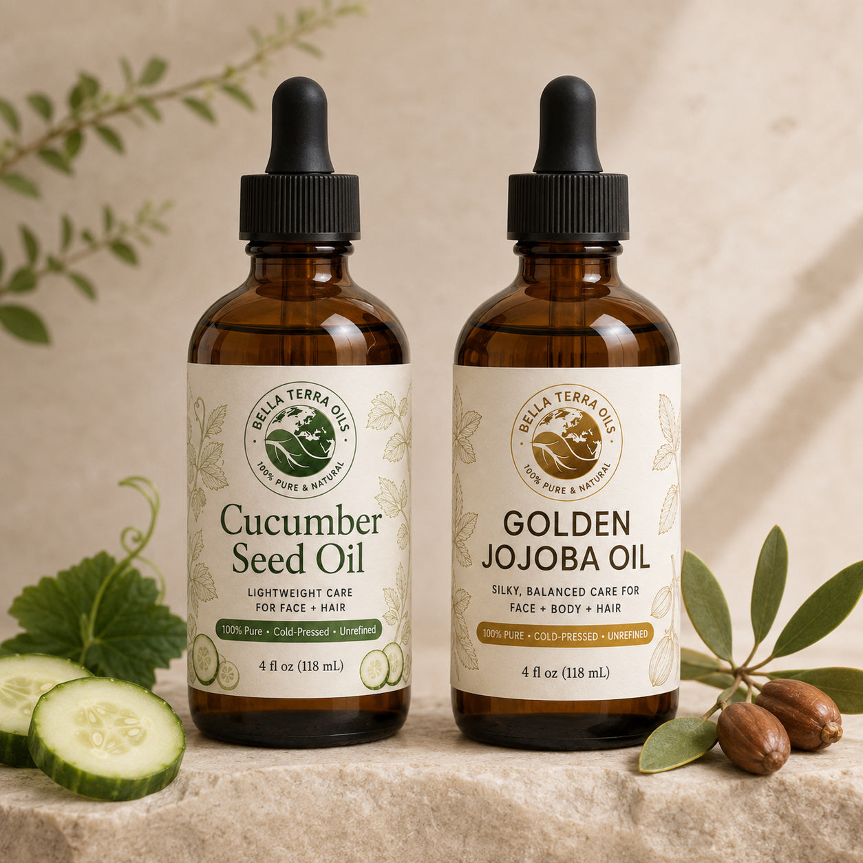 Cucumber Seed Oil and Golden Jojoba duo