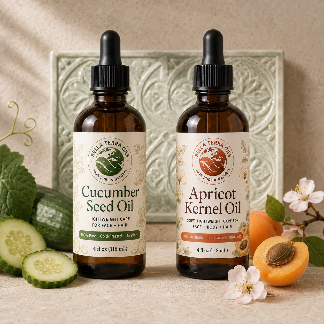 Cucumber Seed Oil and Apricot Kernel duo