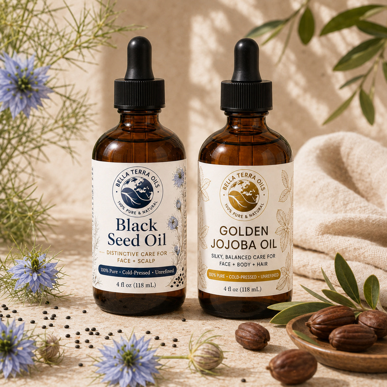 Black Seed Oil and Golden Jojoba duo