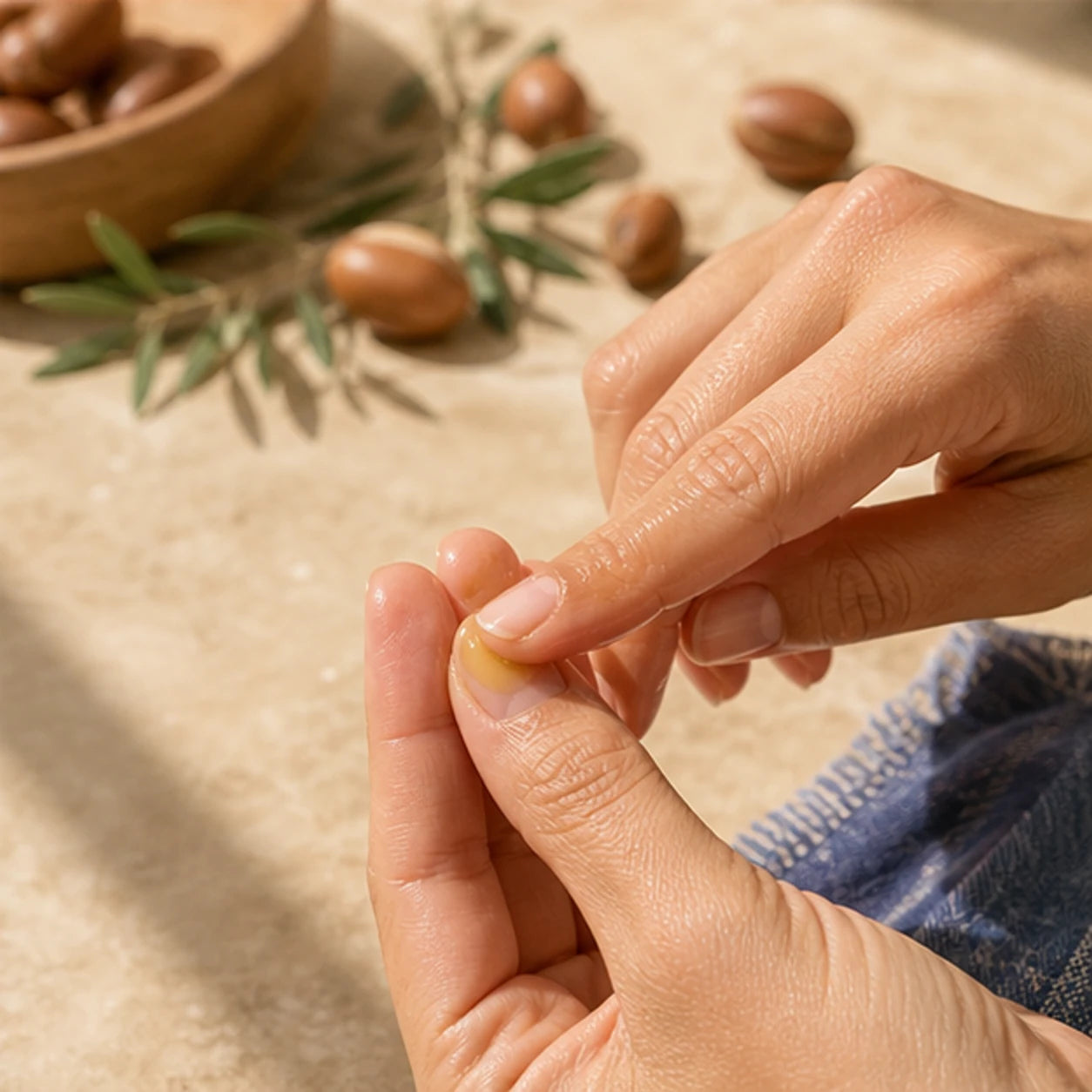 Argan Oil cuticles · 1 drop ritual