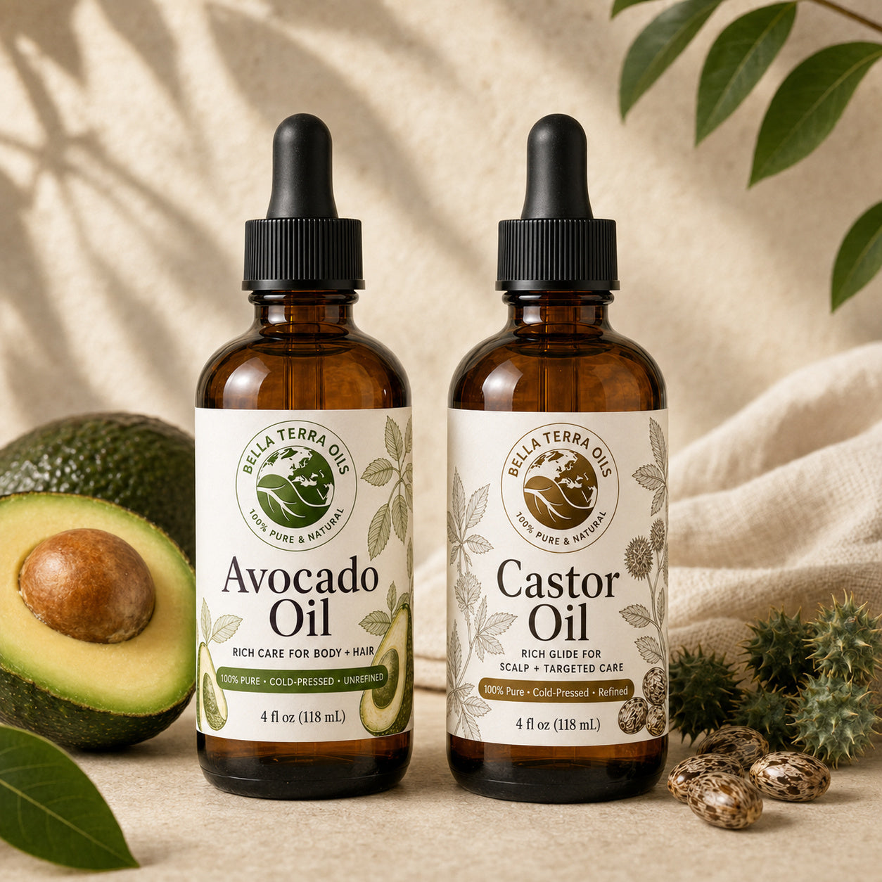 Avocado Oil and Castor duo