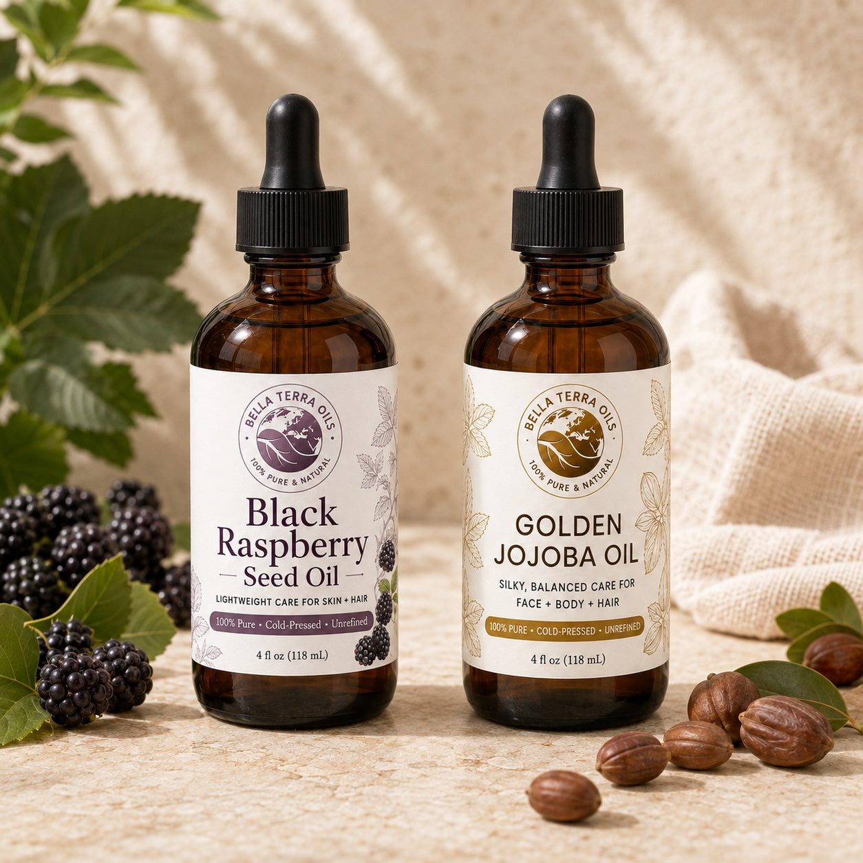Black Raspberry Seed Oil and Golden Jojoba duo