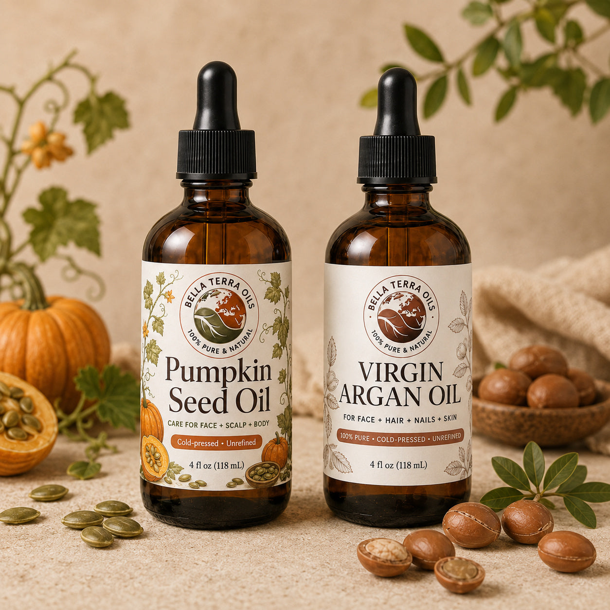 Pumpkin Seed Oil and Argan duo