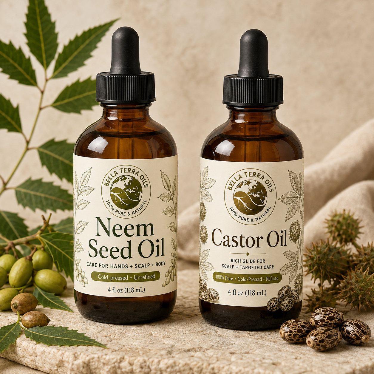 Neem Seed Oil and Castor duo