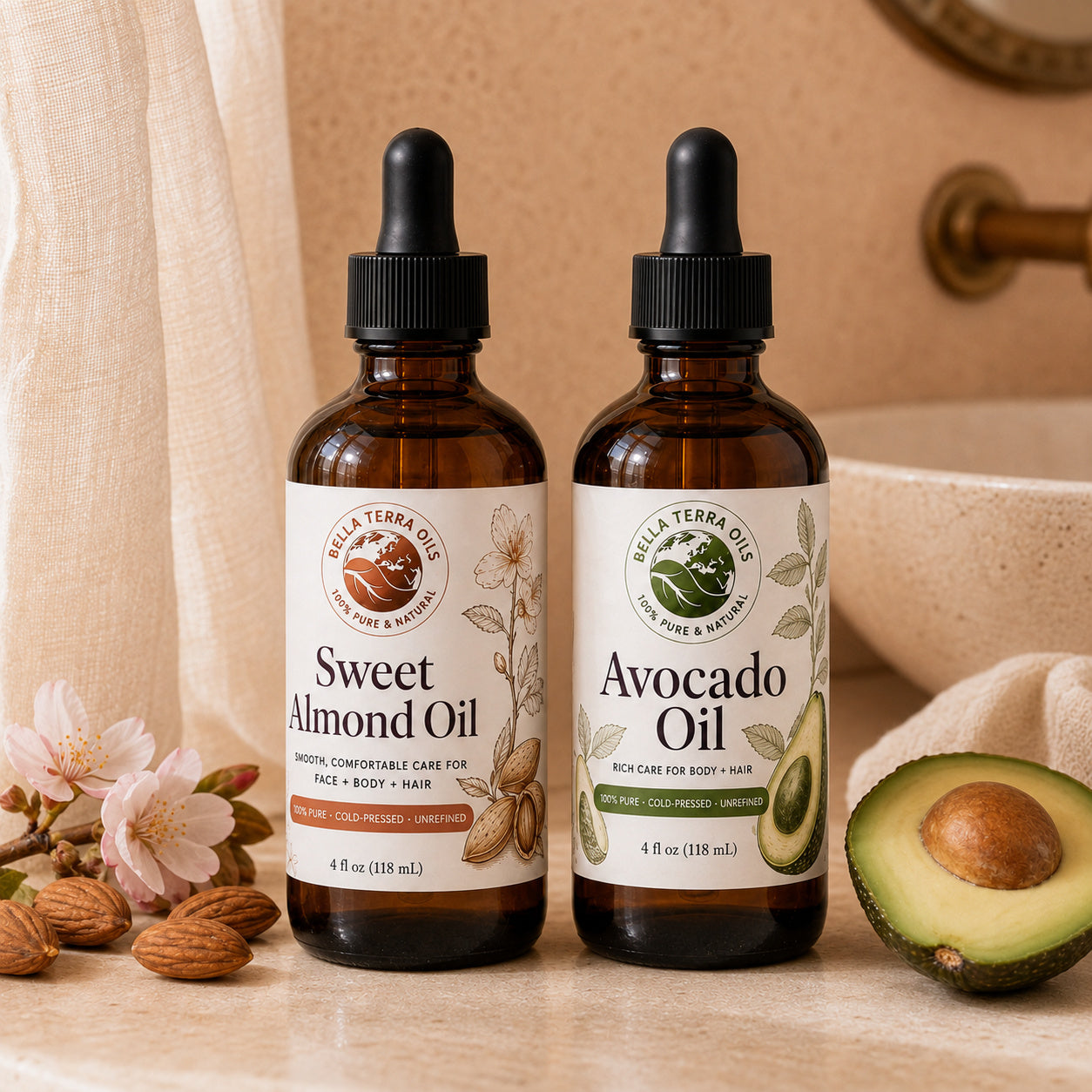Sweet Almond Oil and Avocado duo
