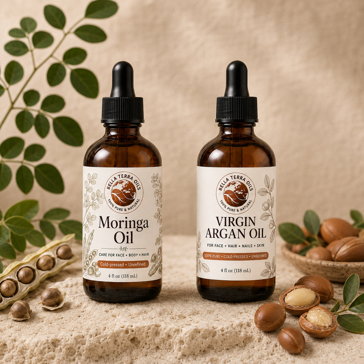 Moringa Oil and Argan duo