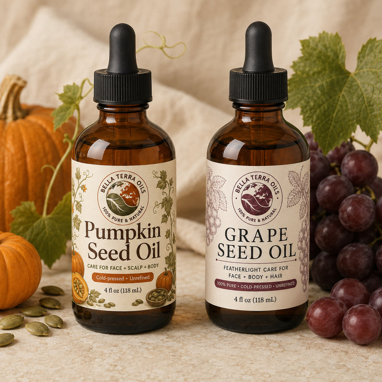 Pumpkin Seed Oil and Grape Seed duo