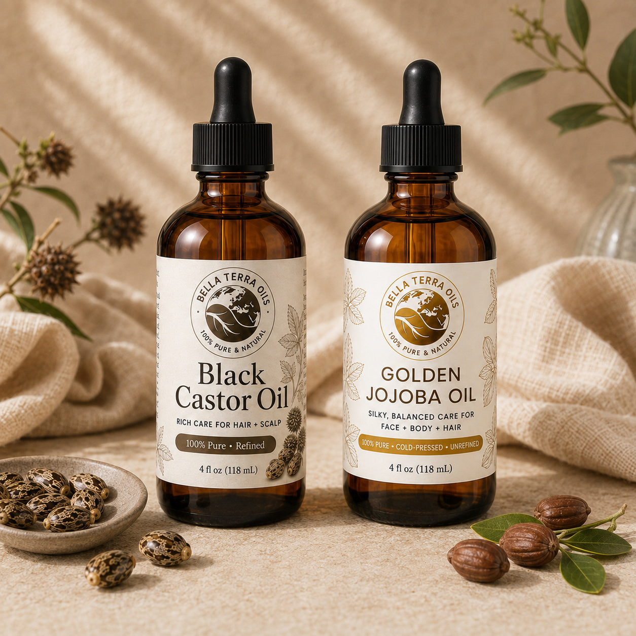 Black Castor Oil and Golden Jojoba duo