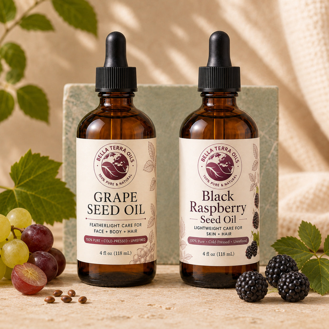 Grape Seed Oil and Black Raspberry duo