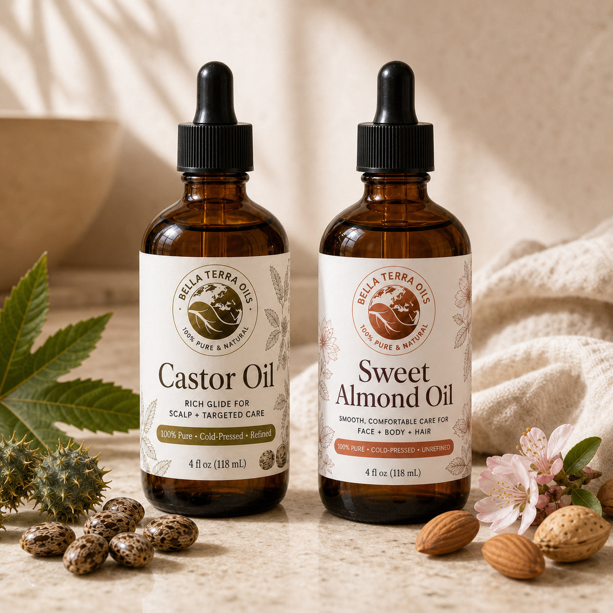 Castor Oil and Sweet Almond duo