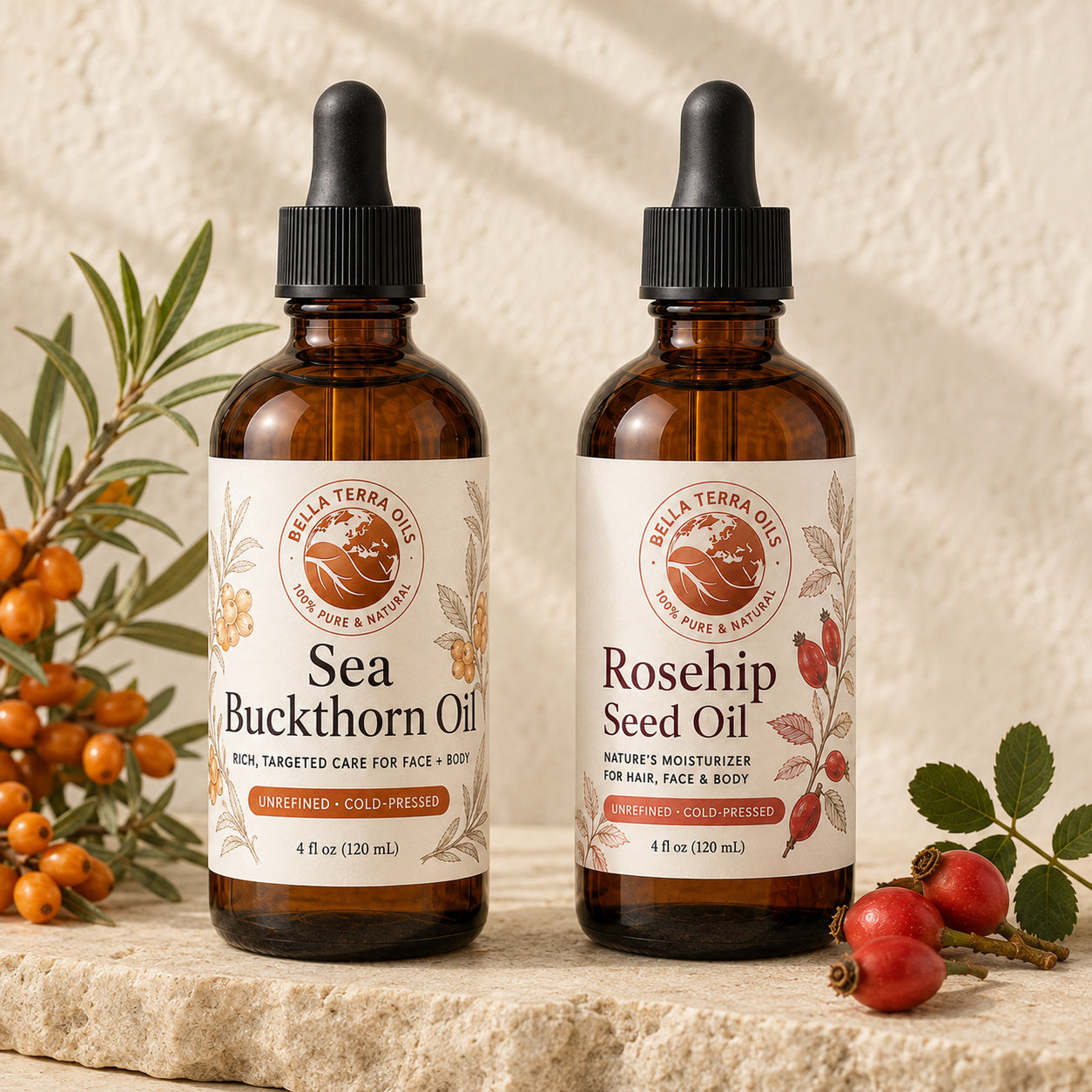 Sea Buckthorn Oil and Rosehip Seed duo