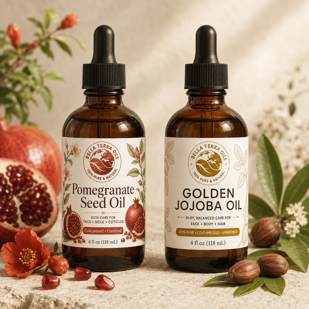 Pomegranate Seed Oil and Golden Jojoba duo