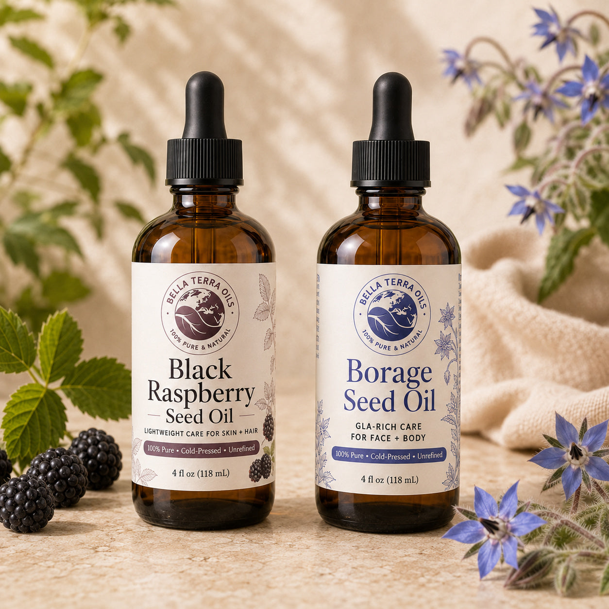Borage Seed Oil and Black Raspberry duo