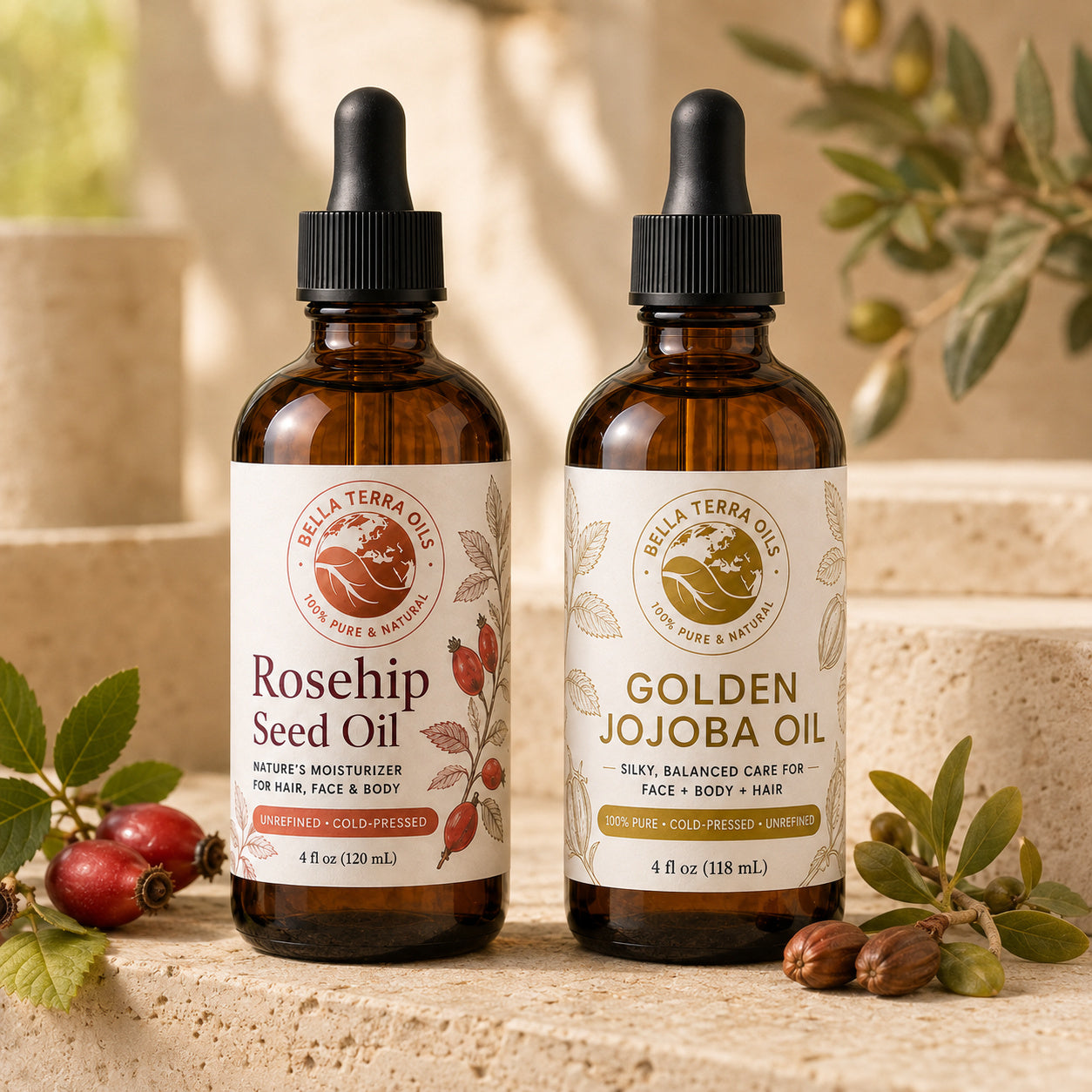 Rosehip Seed Oil and Golden Jojoba duo