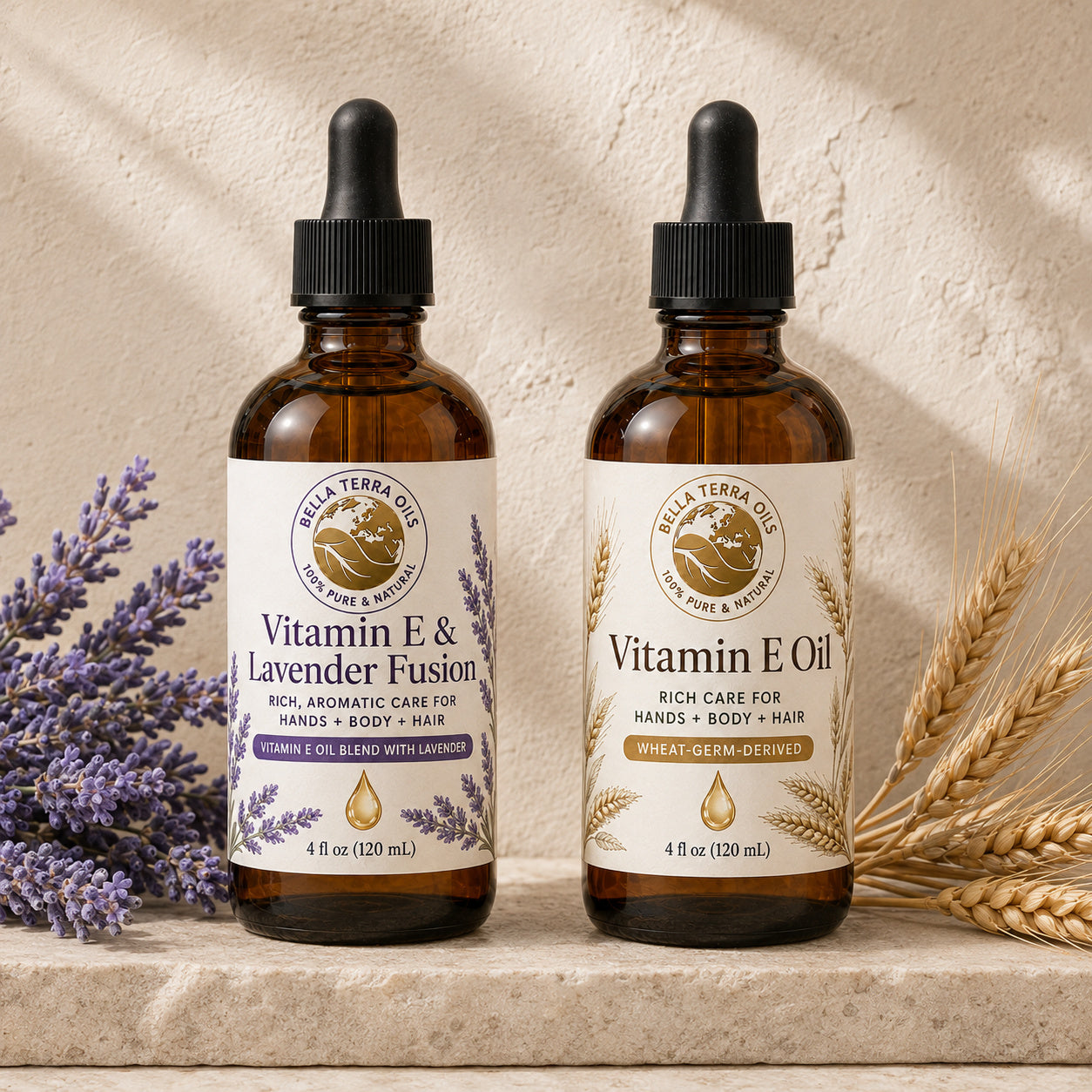 Vitamin E Oil and Vitamin E + Lavender duo