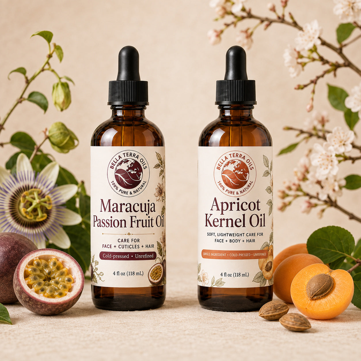 Maracuja Passion Fruit Oil and Apricot Kernel duo