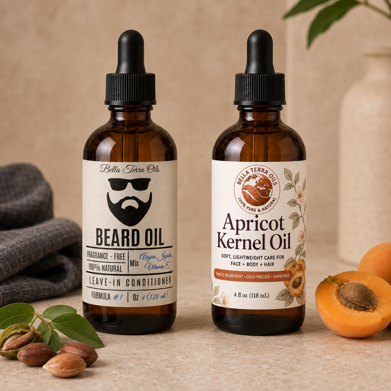 Beard Oil and Apricot Kernel duo