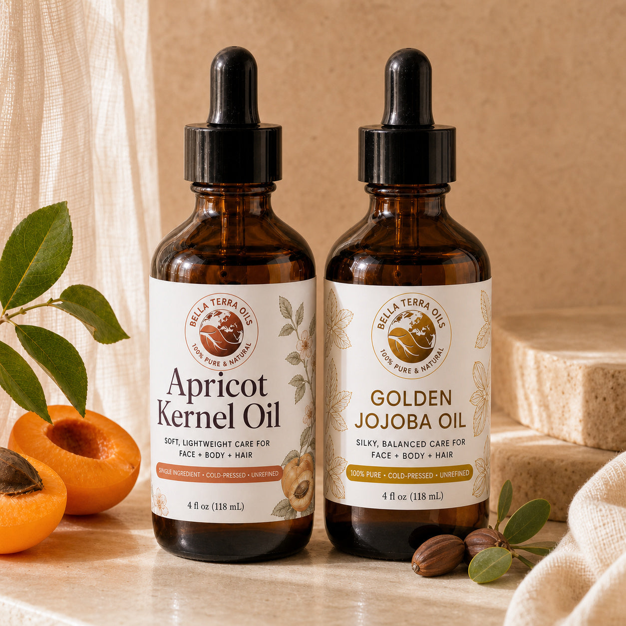 Apricot Kernel Oil and Golden Jojoba duo