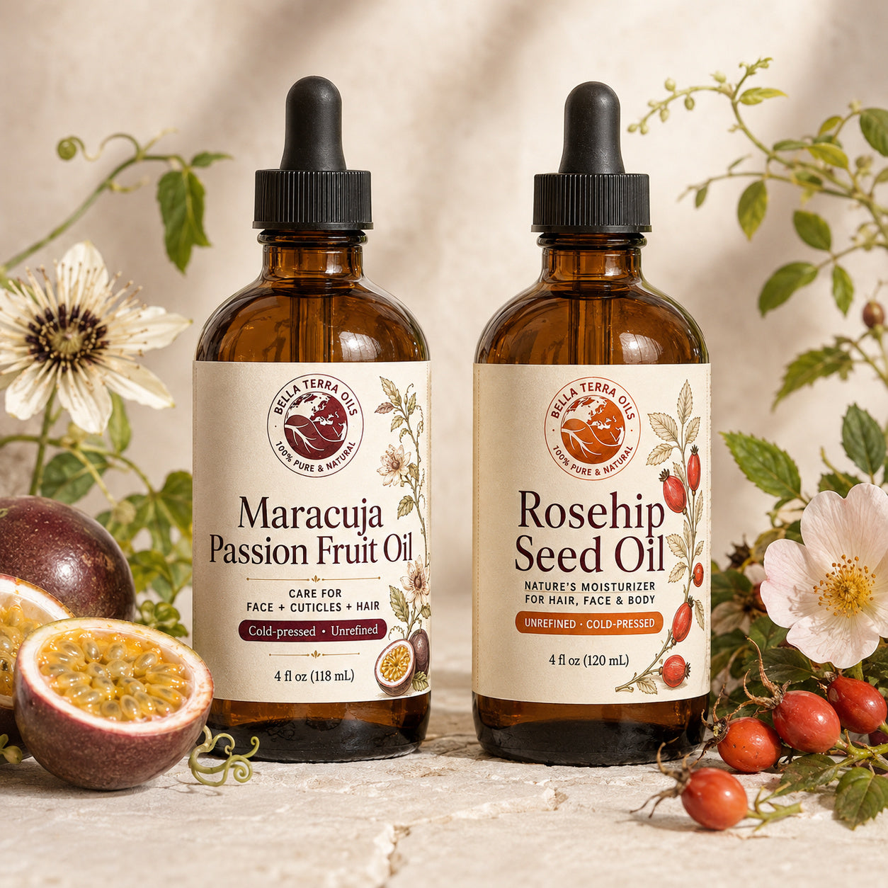 Maracuja Passion Fruit Oil and Rosehip Seed duo