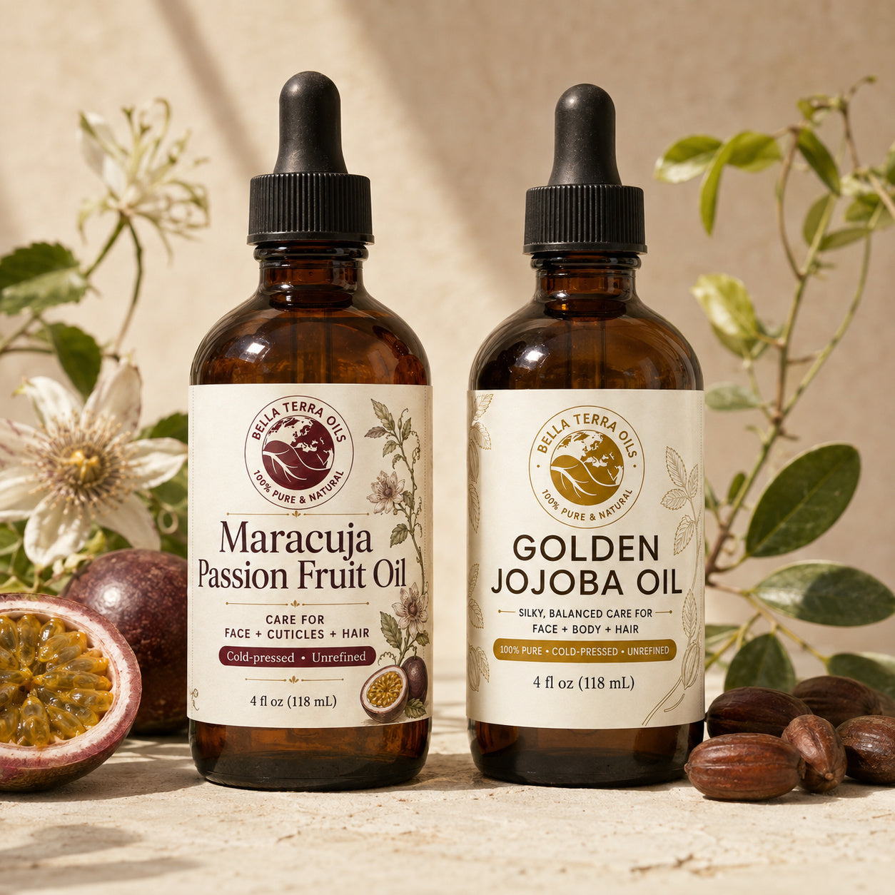 Maracuja Passion Fruit Oil and Golden Jojoba duo