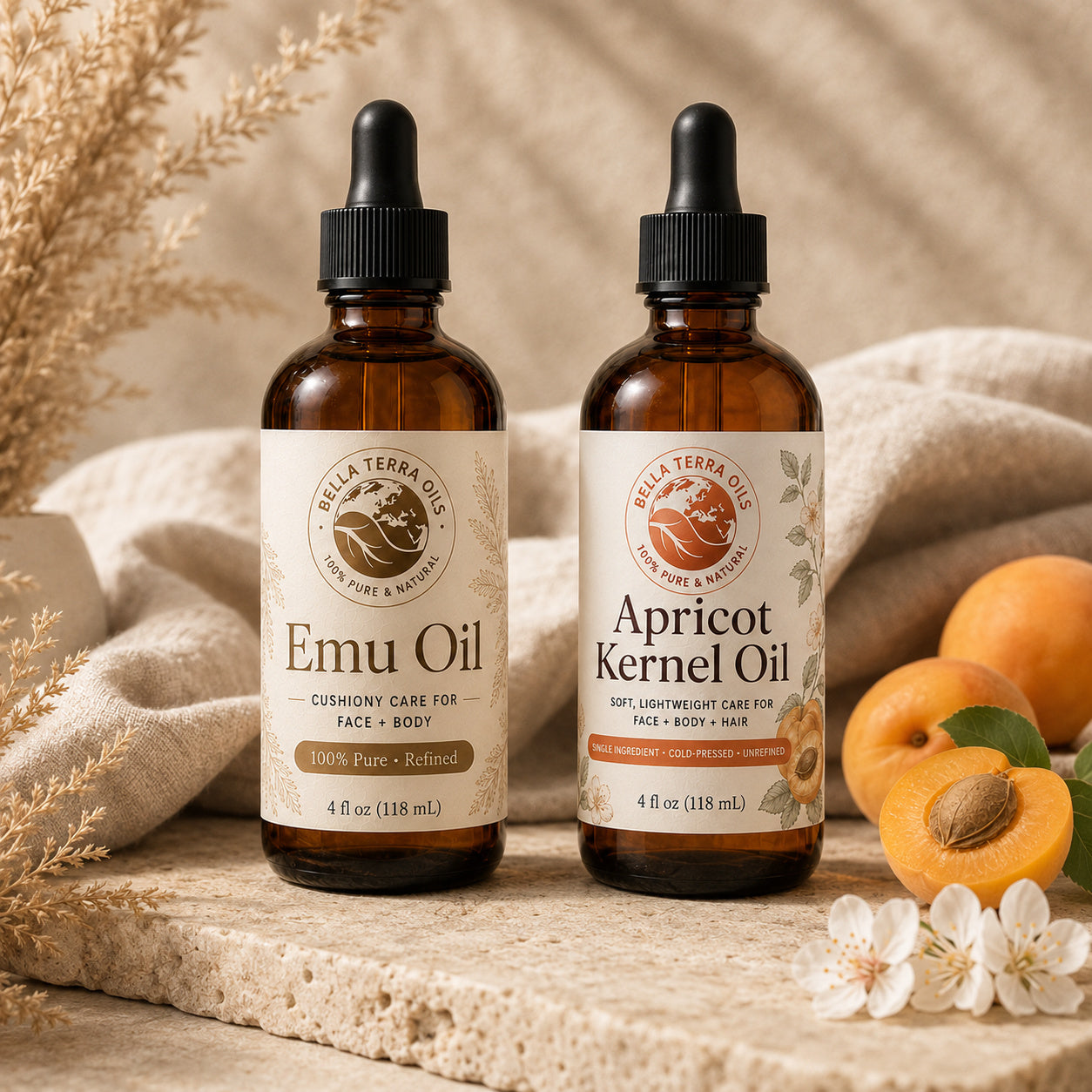 Emu Oil and Apricot Kernel duo