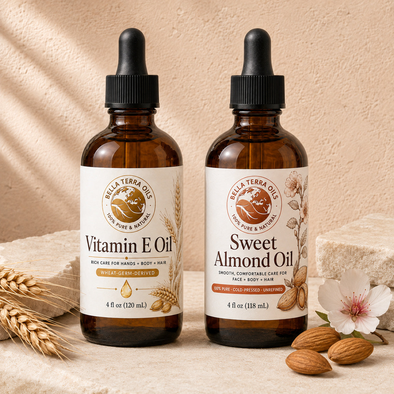 Vitamin E Oil and Sweet Almond duo