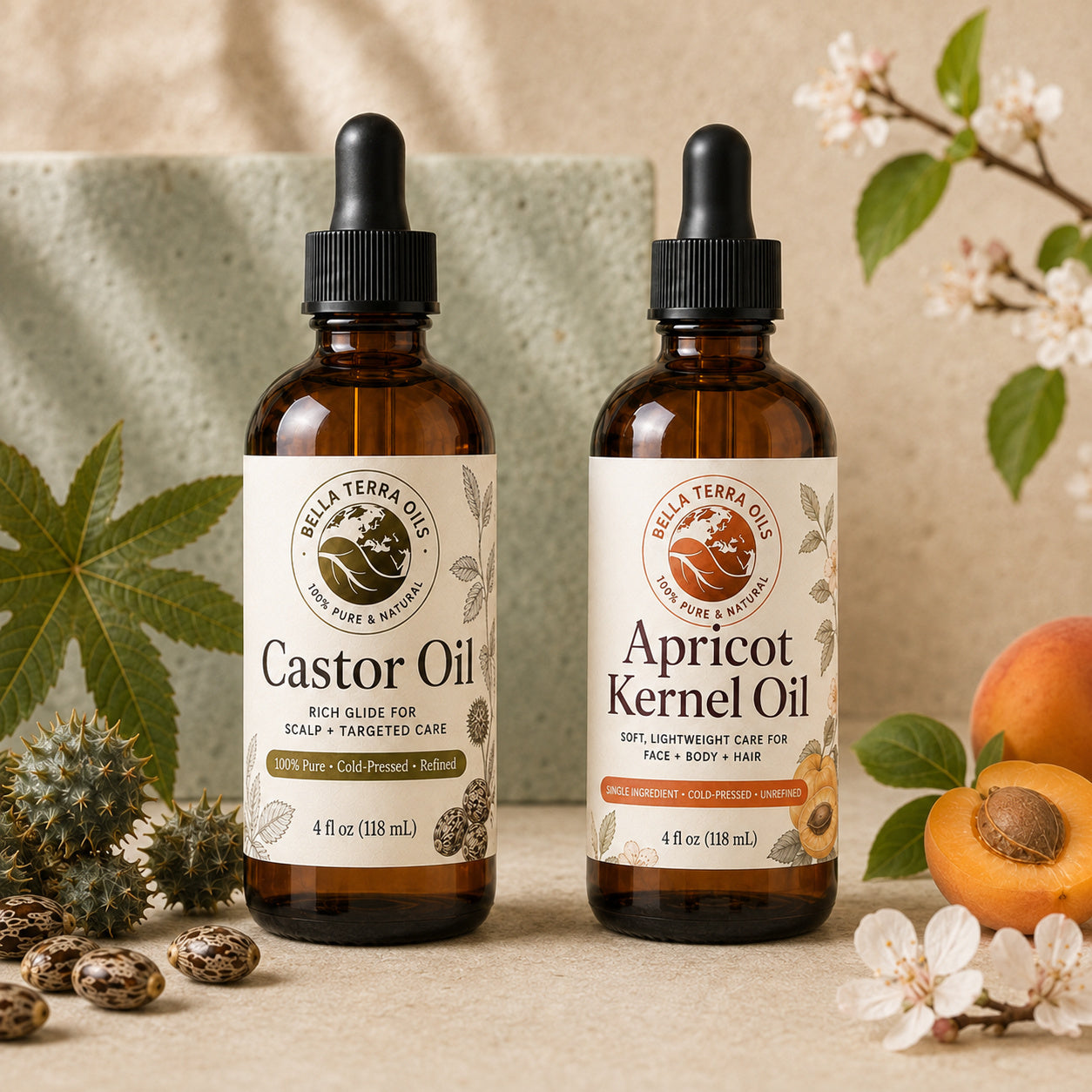 Castor Oil and Apricot Kernel duo
